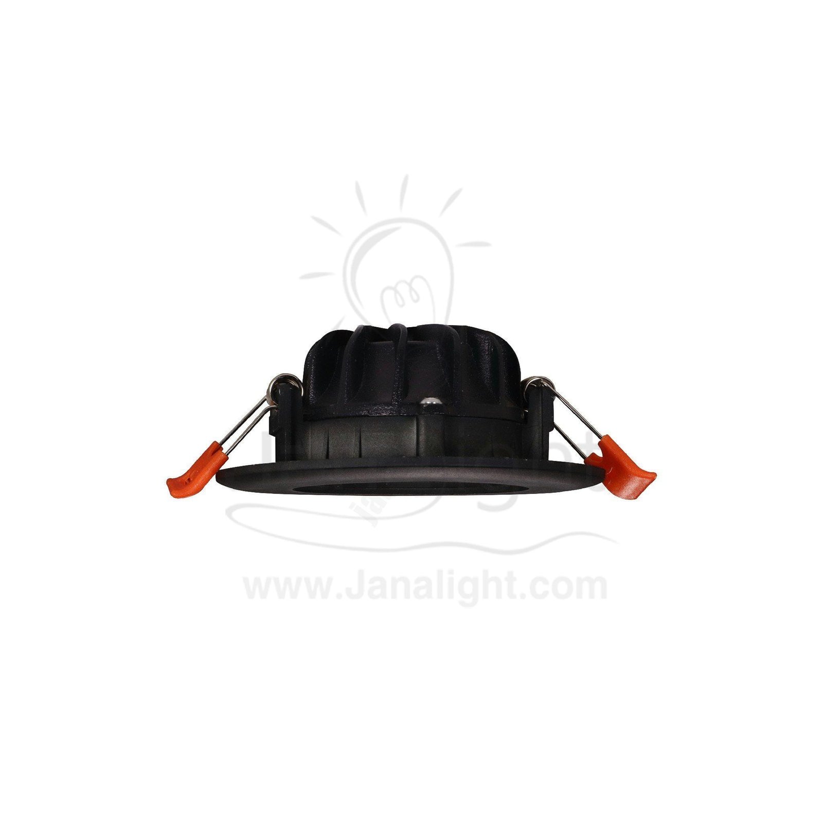 كشاف 7 وات كومبكت ابيض حلق اسود مط جنى لايت plastic white compact 7 watt downlight